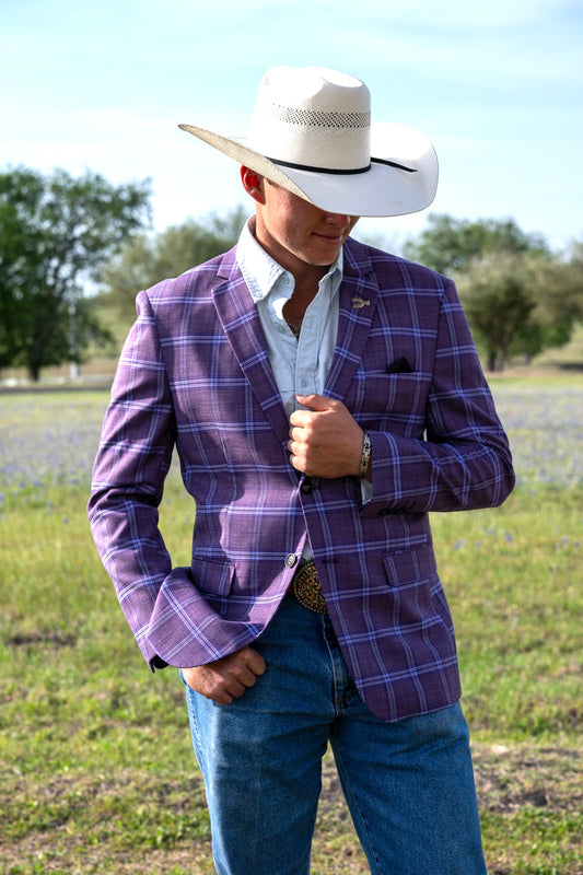 Summer Windowpane Classy Plum Purple