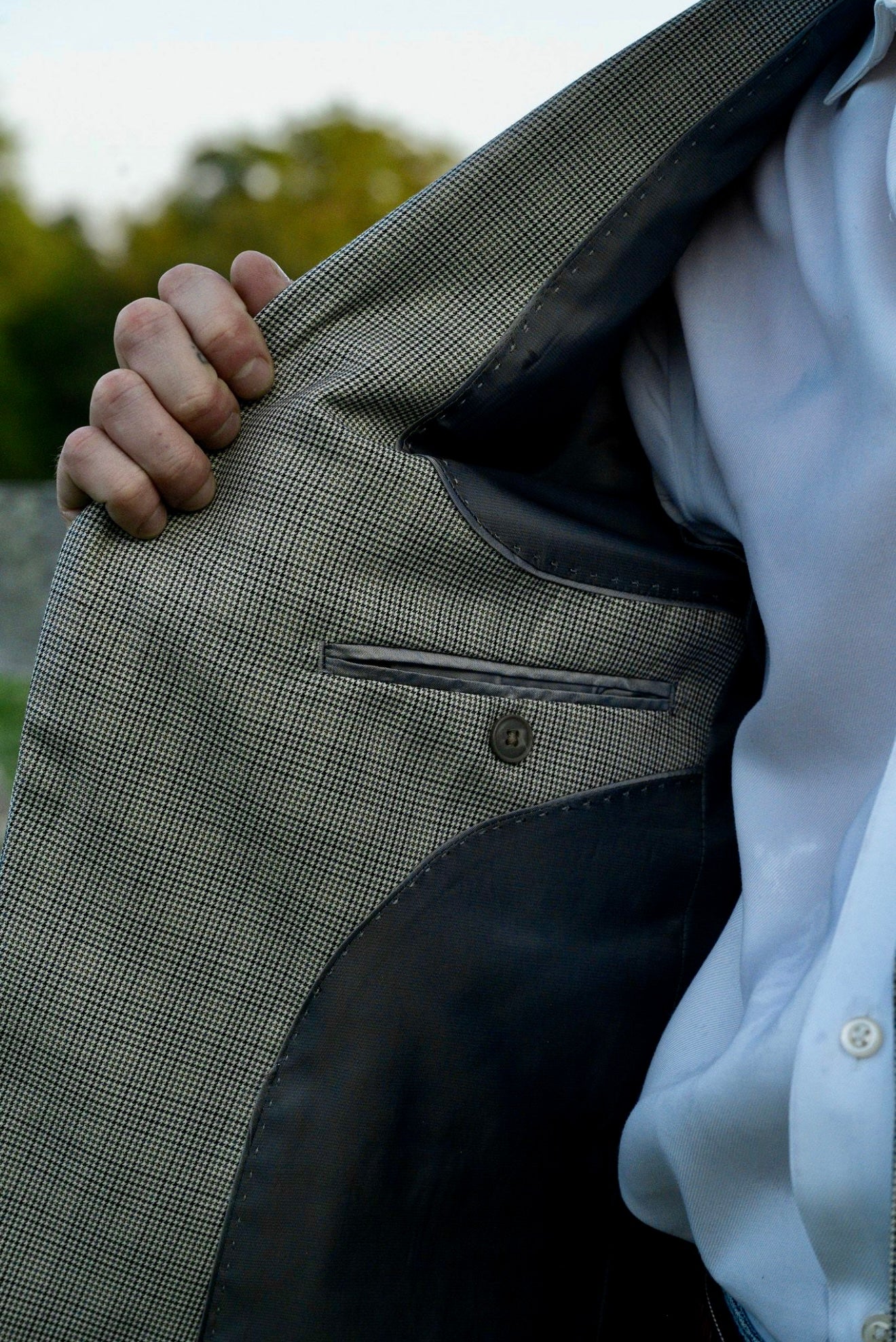 Light Green Tiny Plaid Cowboy Sport Coat