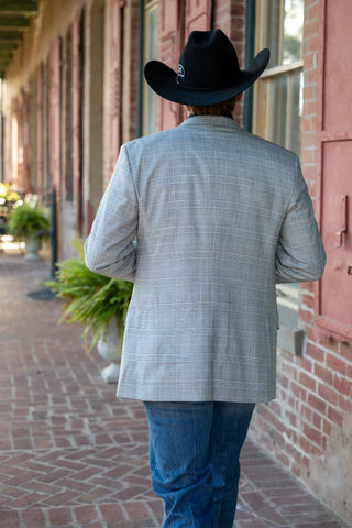 New!! West of Wall Street Grey Cowboy Sport Coat