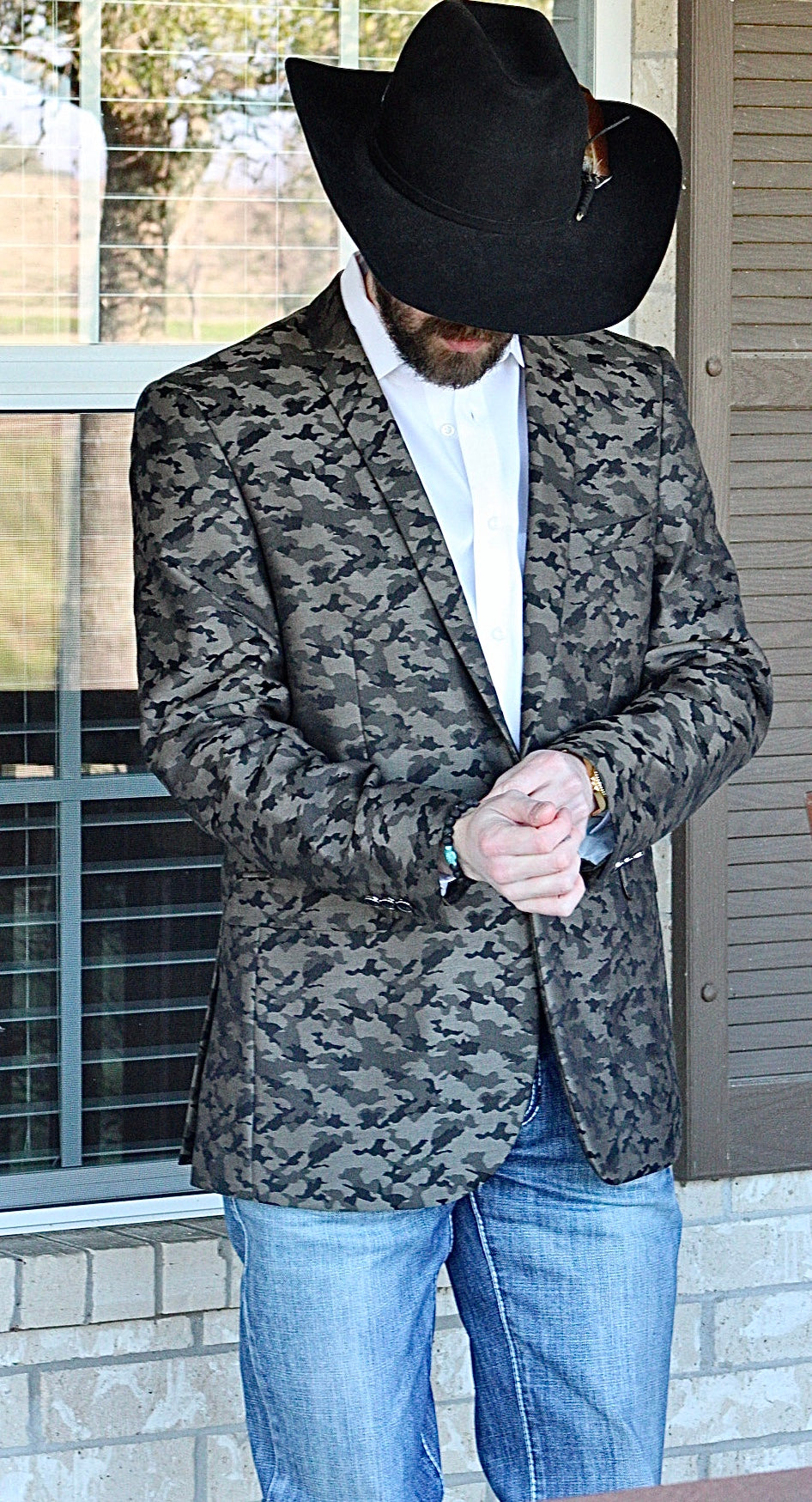 Camouflage Cowboy Sport Coat