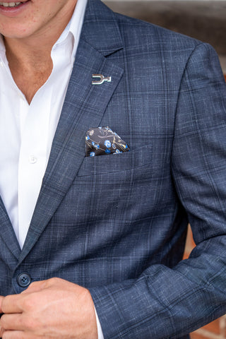 New!! Blue Roan Plaid Cowboy Sport Coat