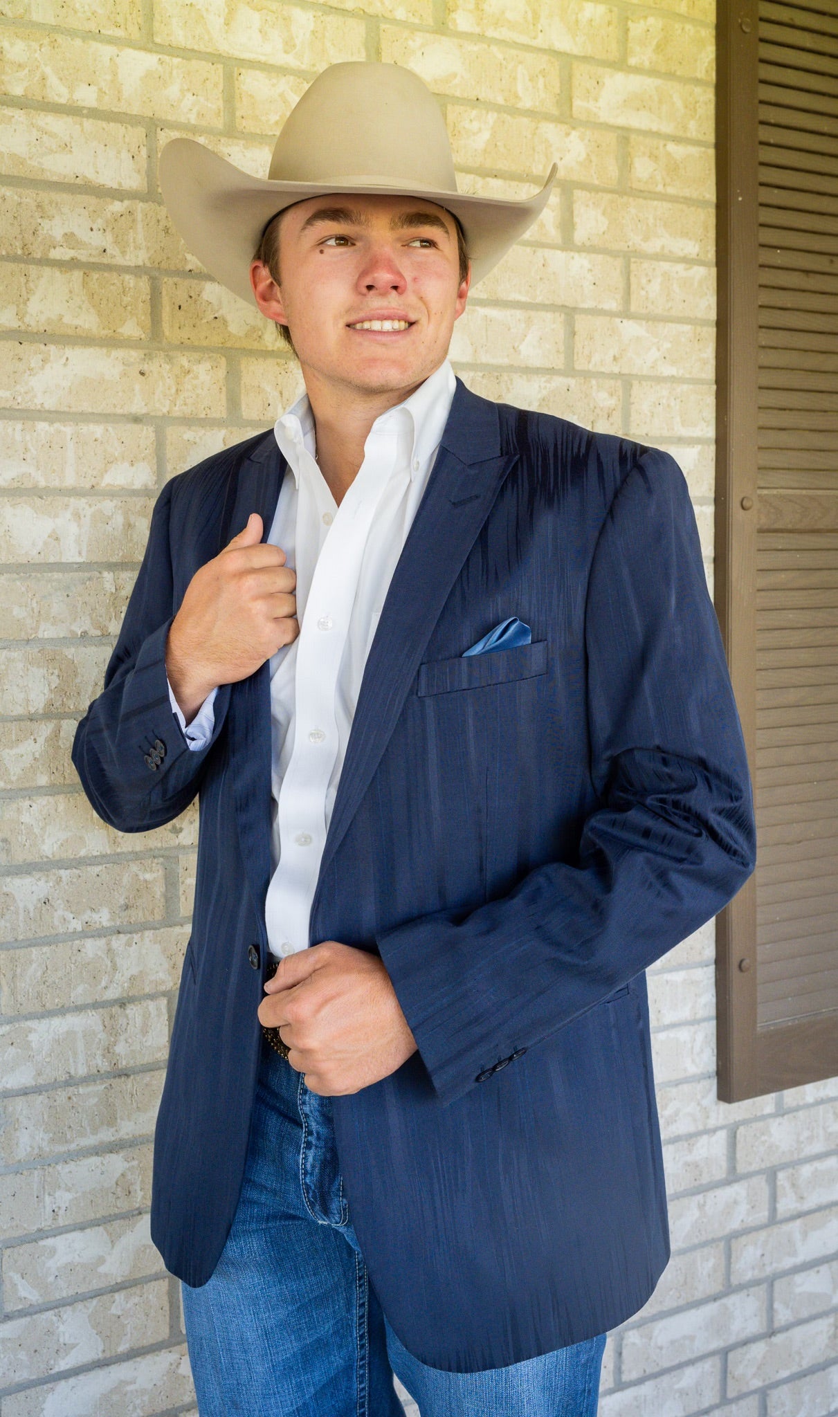 Blue Watermark Cowboy Sport Coat