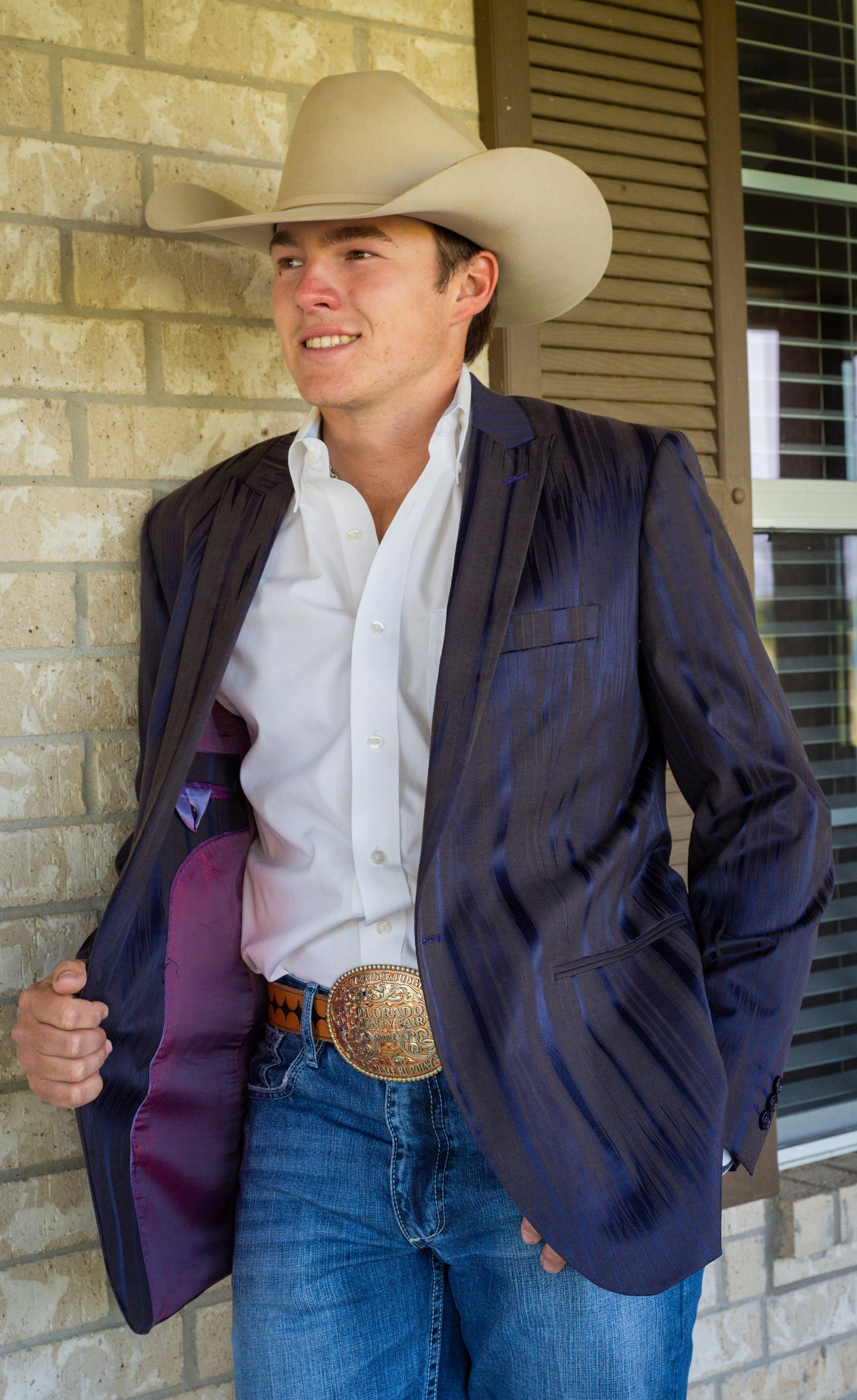 Purple Watermark Cowboy Sport Coat