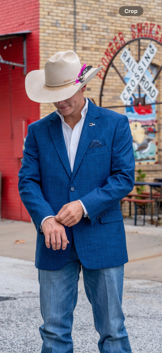 New!! Patriotic Blue Cowboy Sport Coat