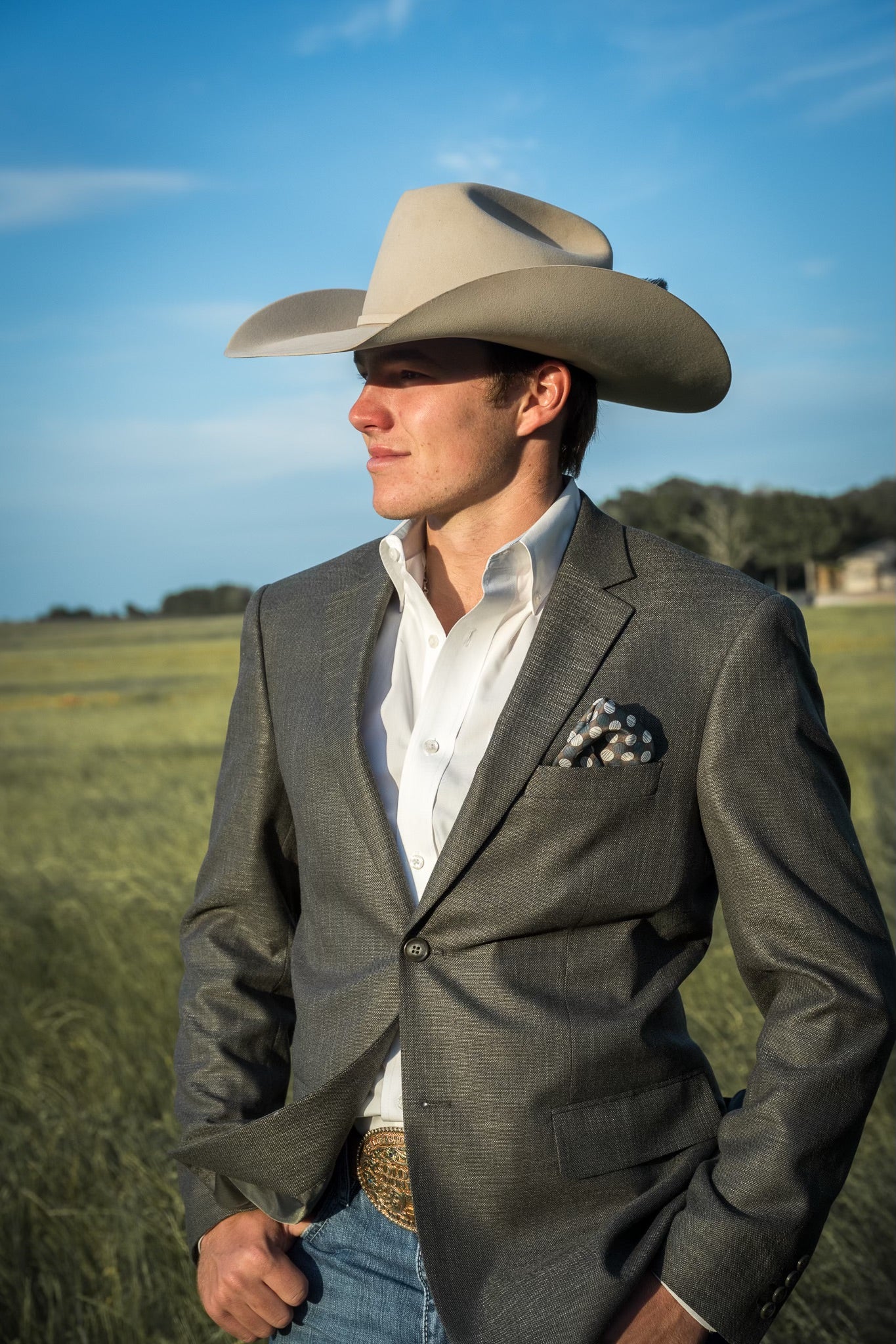 Army Green Cowboy Sport Coat – Slim Fit Western Dress Jacket