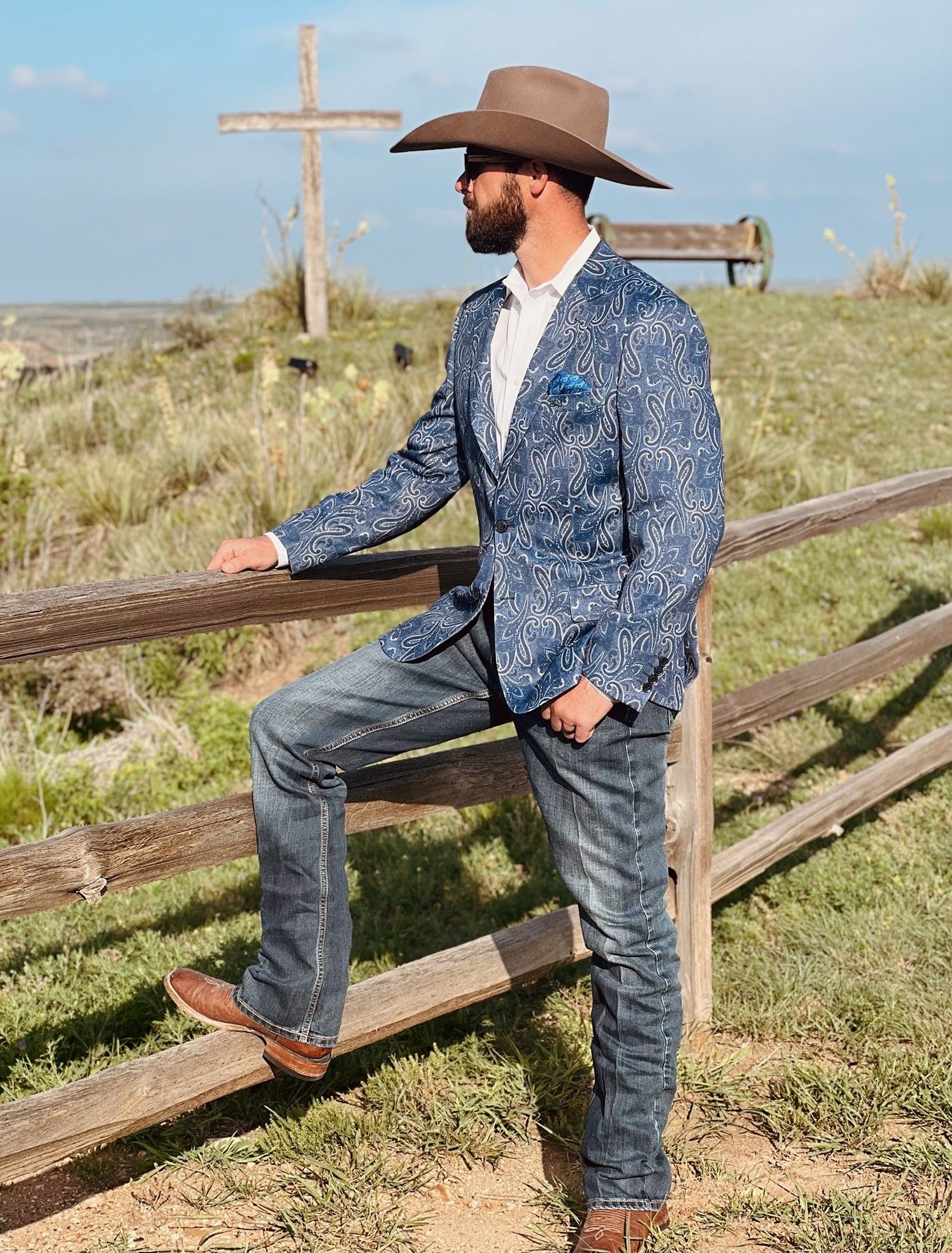 Resistol ™️©️Blue Paisley Sport Coat