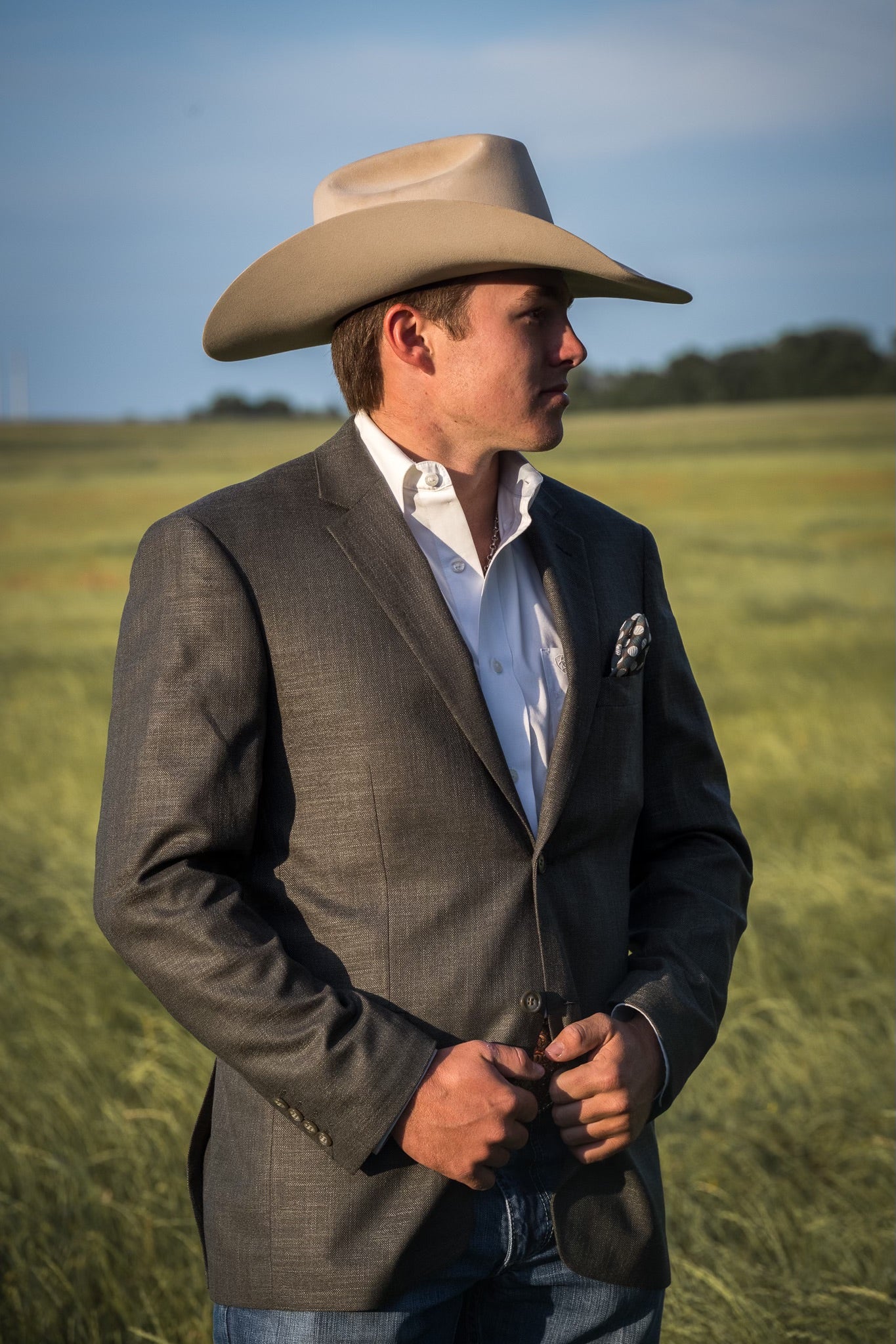 Army Green Cowboy Sport Coat – Slim Fit Western Dress Jacket