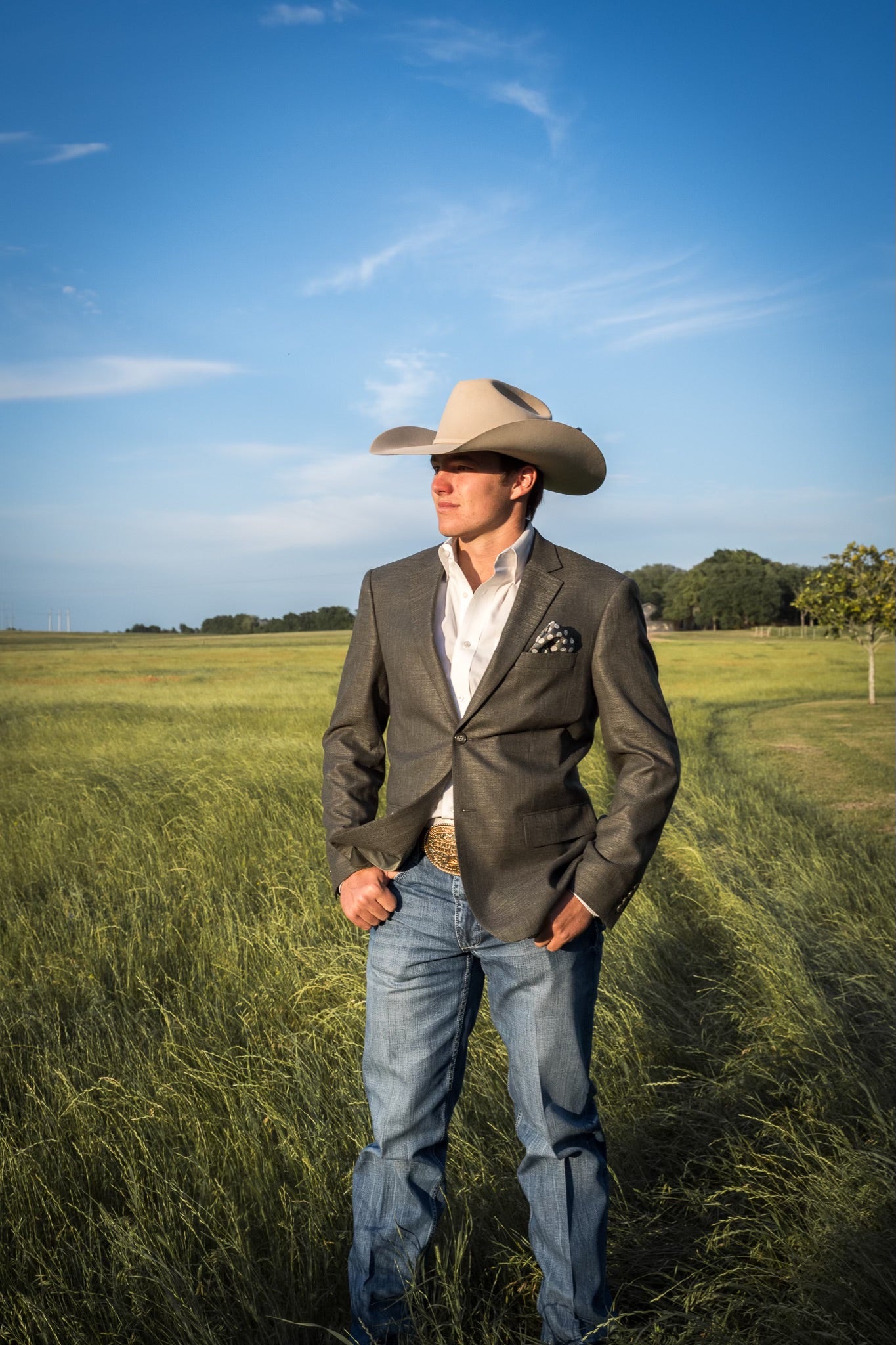 Army Green Cowboy Sport Coat – Slim Fit Western Dress Jacket