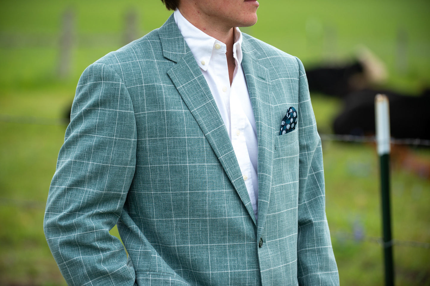 Teal Green Cowboy Sport Coat