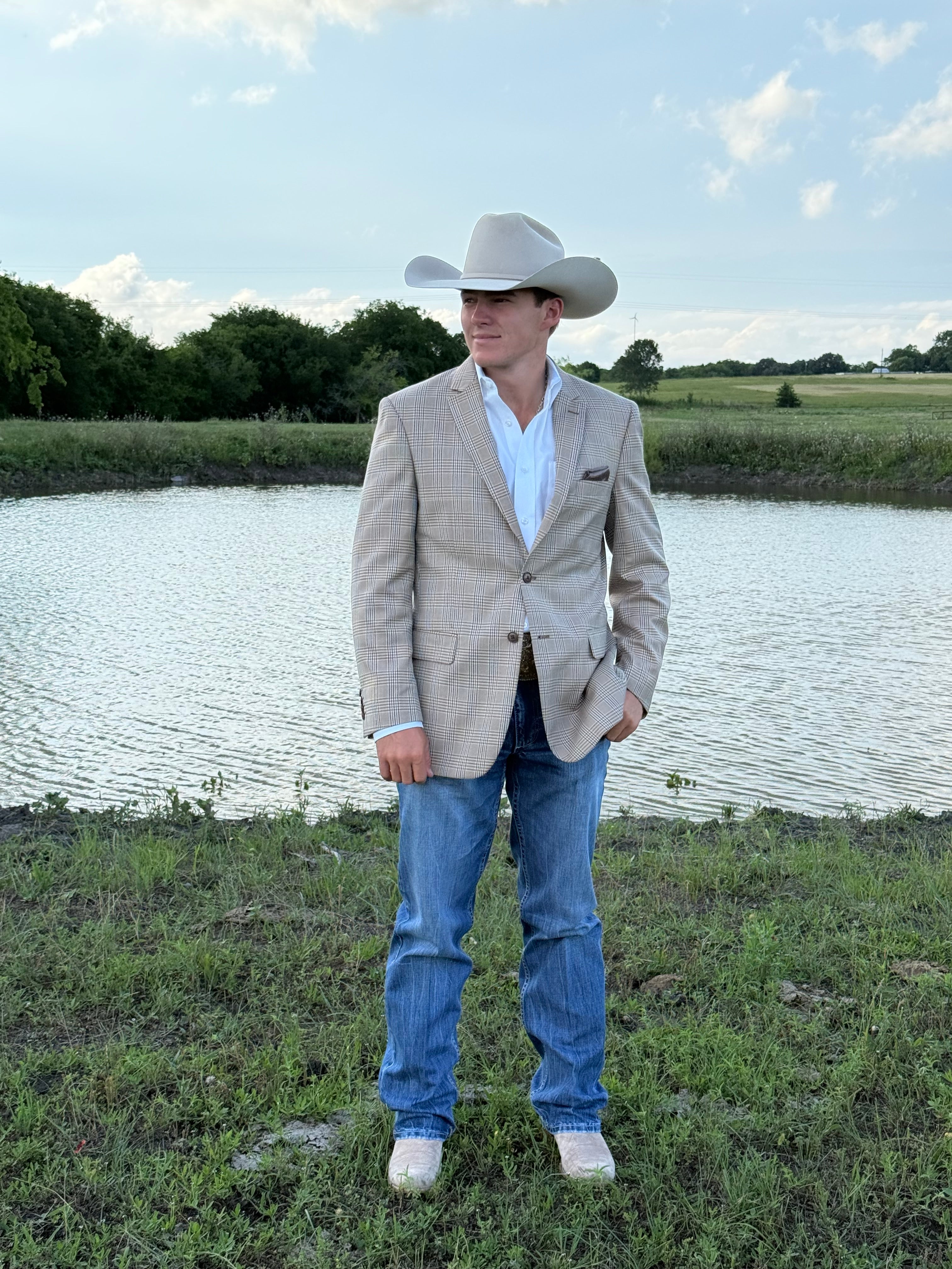 Bold Brown Plaid Cowboy Sport Coat – Classic Western Lifestyle Jacket