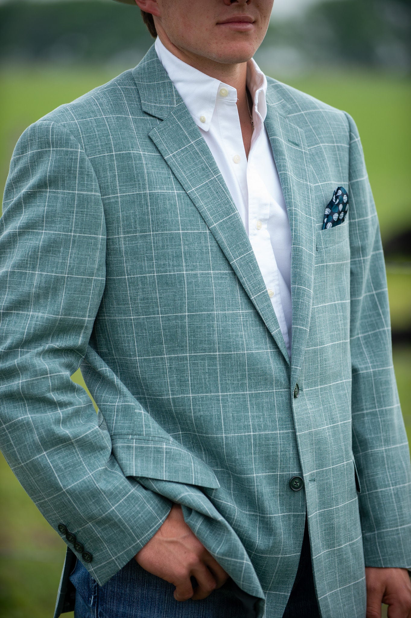 Teal Green Cowboy Sport Coat