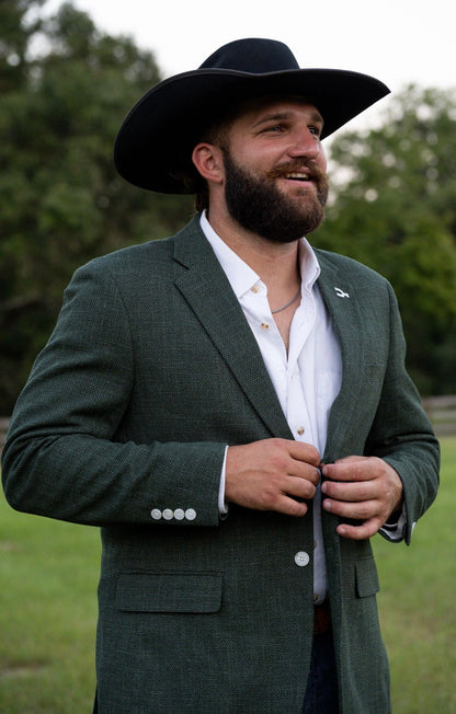 New! Olive Green Chino Cowboy Sport Coat