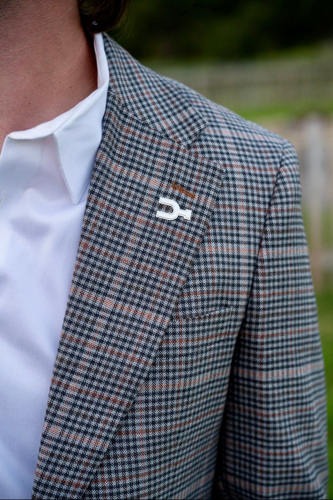 New! Rust, Grey, Brown Checkered Plaid Cowboy Sport Coat