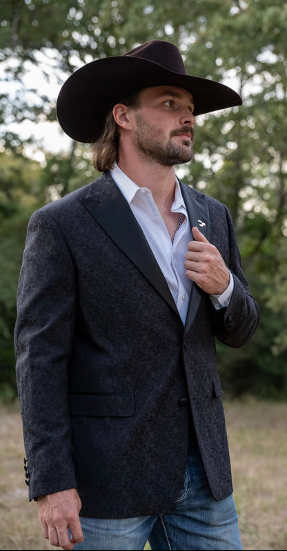 The Midnight Cowboy Sport Coat – Slim Fit Formal Black