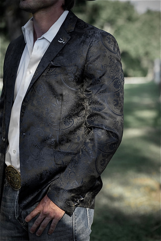 Black on Black Paisley Cowboy Sport Coat