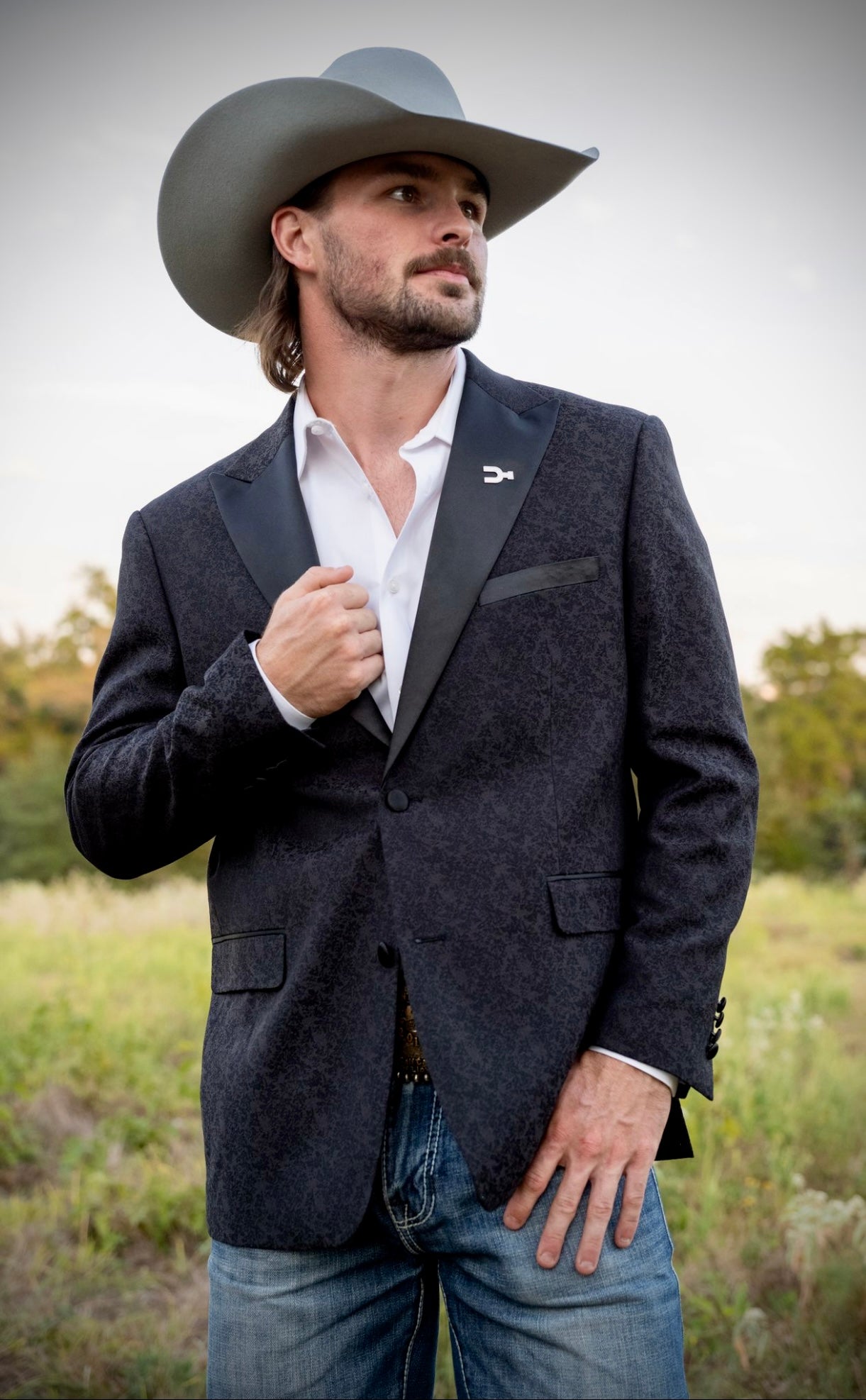 The Midnight Cowboy Sport Coat Slim Fit Formal Black Espuela Design Co. The Midnight Cowboy Sport Coat Slim Fit Formal Black Espuela Design Co.