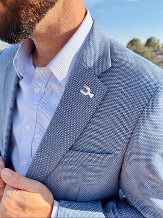 New!!  Dusty Blue Chino Cowboy Sport Coat