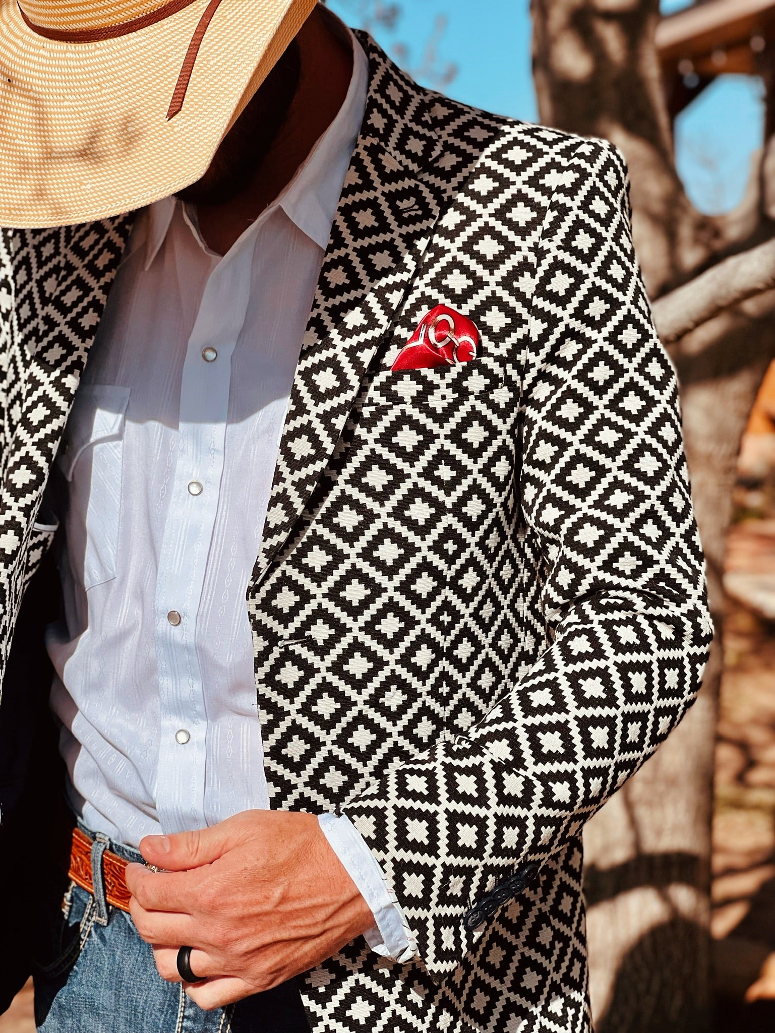 Aztec Black and White Sport Coat