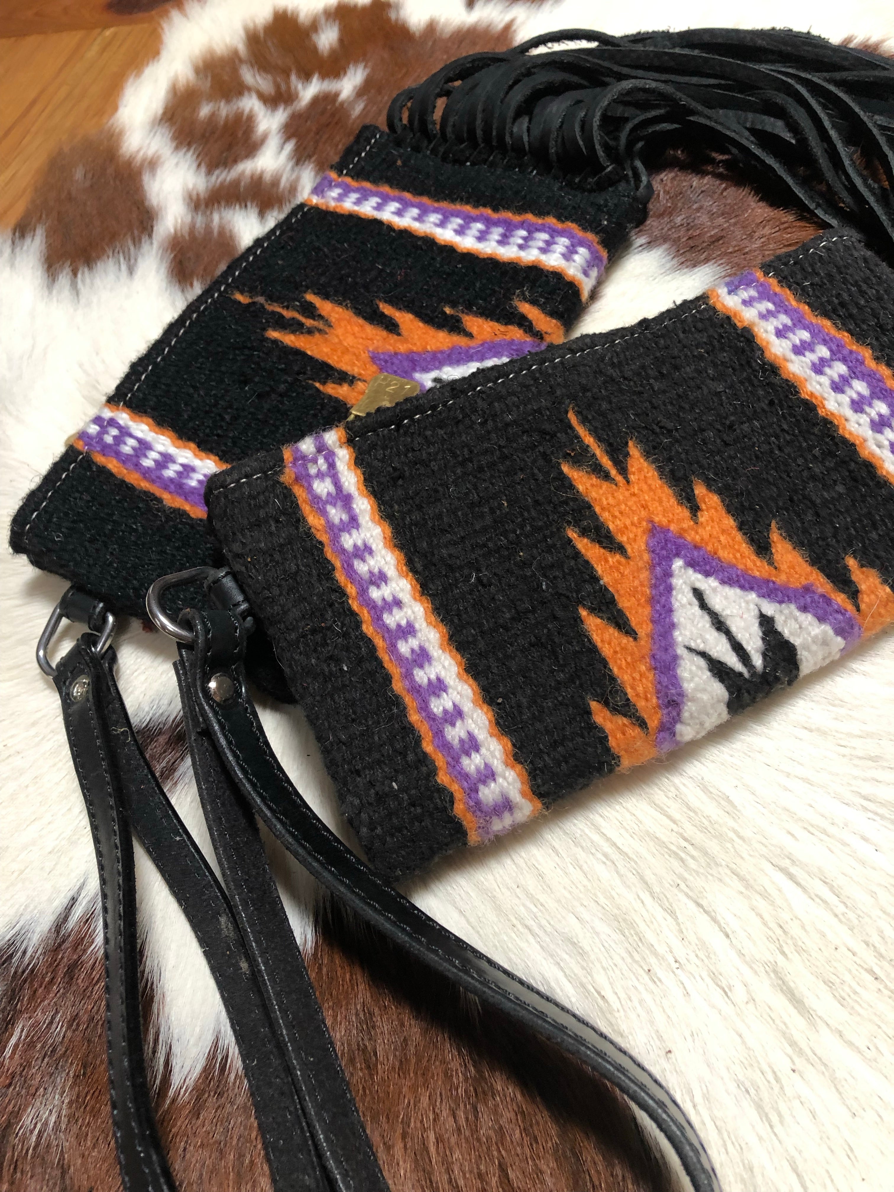 Cajun Saddleblanket Wristlet Fringed