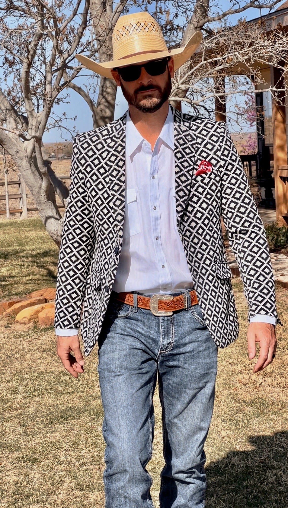 Aztec Black and White Sport Coat