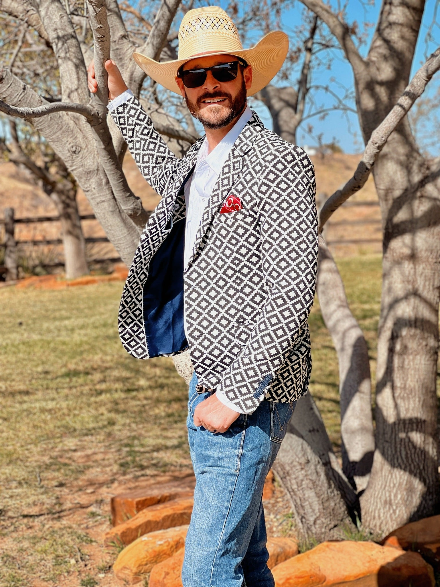Aztec Black and White Sport Coat