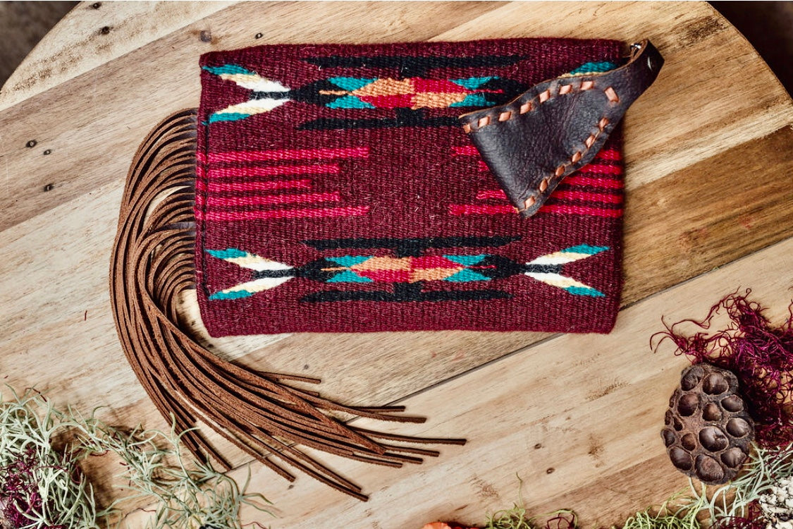 Burgundy Barrel Bronc Halter Wristlet