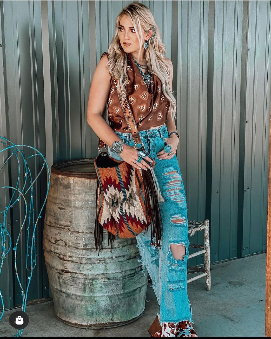 Desert Sunrise Saddleblanket Tote