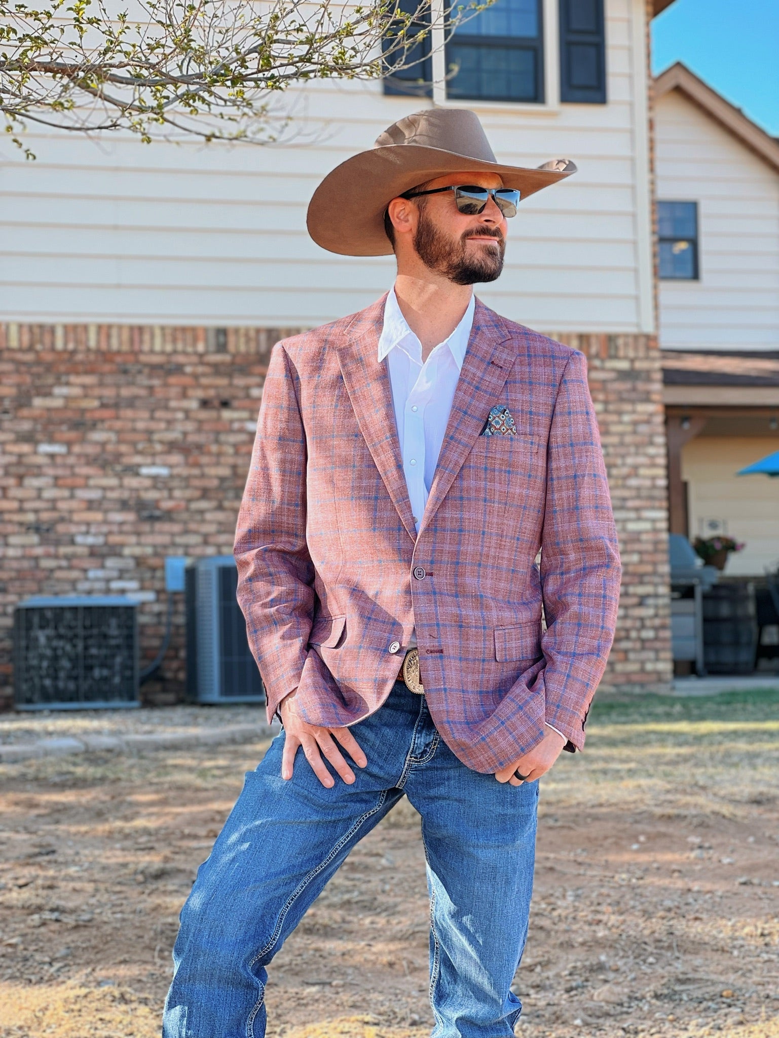 Suit Cowboy Boots And Blazer Wearing Cowboy Boots With Blue Suit