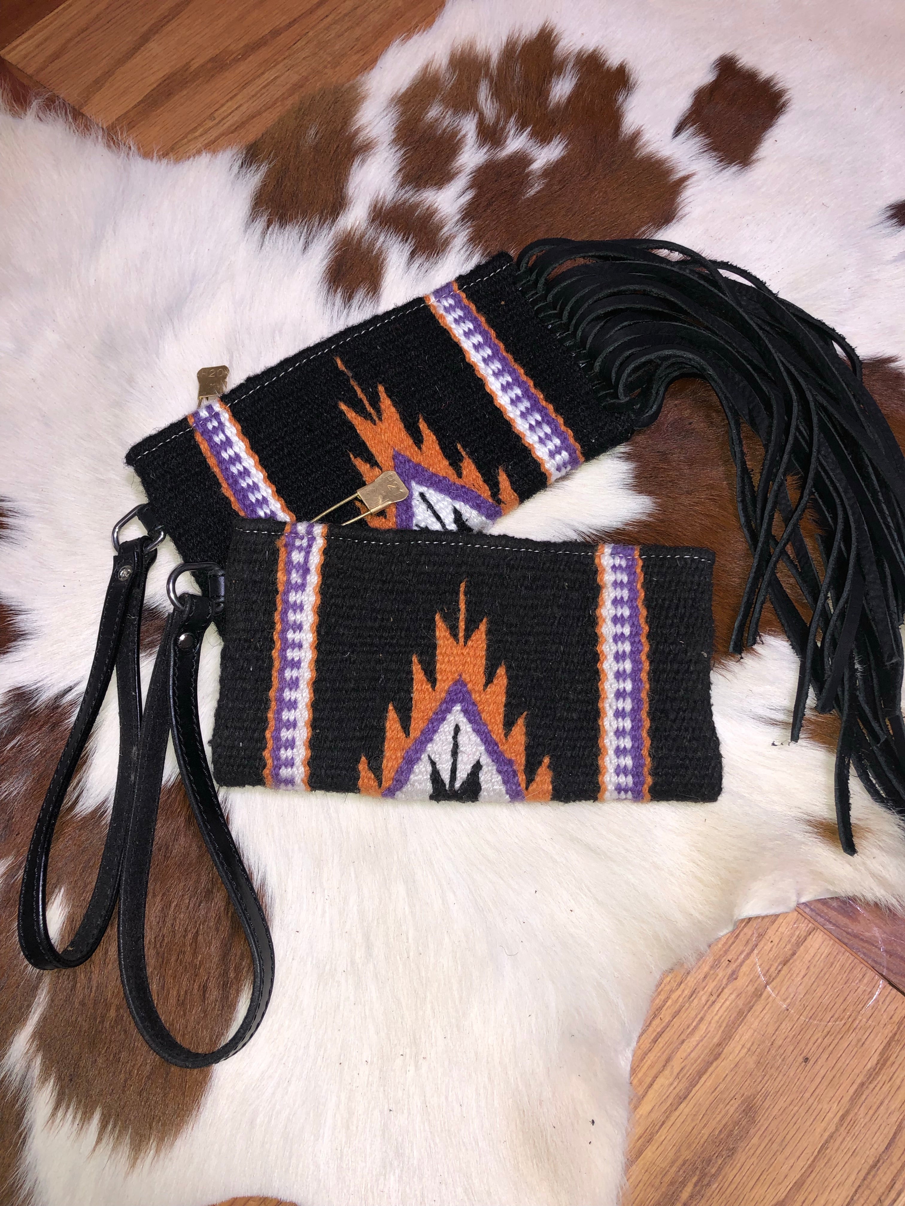 Cajun Saddleblanket Wristlet Fringed